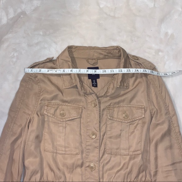 GAP x PERFECT FOR SPRING! Army / Military Jacket | Cinched Tie Waist / EUC - Picture 8 of 8